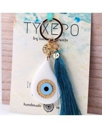 Μπρελόκ Γούρι Σταγόνα Πλέξιγκλας Χειροποίητο μπρελόκ γούρι με σταγόνα και μάτι