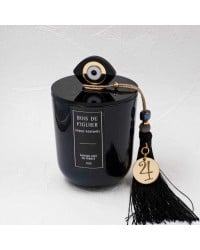 Lucky scented candle with plexiglass cover, evil eye and silk tassel Lucky scented candle with plexiglass cover, evil eye and silk tassel