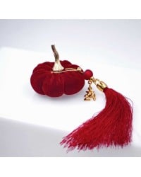 Handmade good luck charm pumpkin with gold-plated parts and tassel Handmade good luck charm pumpkin with gold-plated parts and tassel