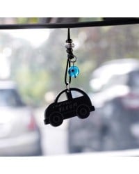 Χειροποίητο γούρι αυτοκινήτου Vroom Χειροποίητο γούρι αυτοκινήτου Vroom με πλέξιγκλας αυτοκίνητο και μάτι