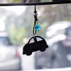 Χειροποίητο γούρι αυτοκινήτου Vroom με πλέξιγκλας αυτοκίνητο και μάτι