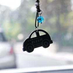 Χειροποίητο γούρι αυτοκινήτου Vroom με πλέξιγκλας αυτοκίνητο και μάτι