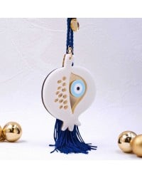 Hanging lucky charm 2026 with Pomegranate made of Plexiglass Handmade hanging lucky charm 2026 with pomegranate made of plexiglass