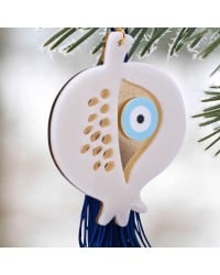 Hanging lucky charm 2026 with Pomegranate made of Plexiglass Handmade hanging lucky charm 2026 with pomegranate made of plexiglass
