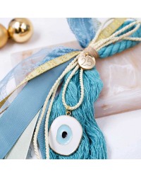 Hanging lucky charm 2026 with enamelled evil eye Handmade hanging lucky charm 2026 with enamelled evil eye