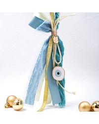 Hanging lucky charm 2026 with enamelled evil eye Handmade hanging lucky charm 2026 with enamelled evil eye