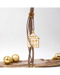 Hanging lucky charm 2026 with enamelled house Handmade hanging lucky charm 2026 with enamelled house