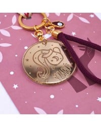 Aquarius Sign Keychain made of plexiglass Handmade Aquarius Sign key-chain made of plexiglass with gold-plated parts and enamel