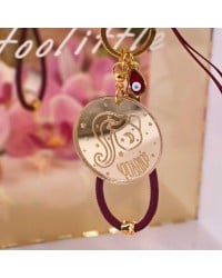 Aquarius Sign Keychain made of plexiglass Handmade Aquarius Sign key-chain made of plexiglass with gold-plated parts and enamel