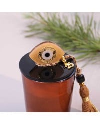 Lucky scented candle 2026 with plexiglass cover, evil eye and silk tassel Lucky scented candle with plexiglass cover, evil eye and silk tassel