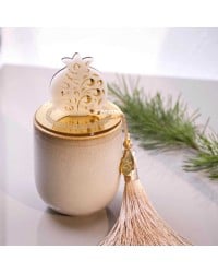 Lucky Scented Candle Lucky scented candle with plexiglass cover, pomegranate and silk tassel