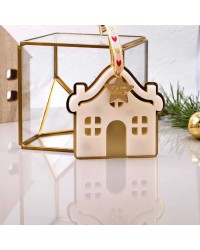 Lucky charm Christmas ornament House Lucky charm Christmas ornament with house made of plexiglass