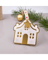 Lucky charm Christmas ornament House Lucky charm Christmas ornament with house made of plexiglass