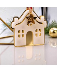 Lucky charm Christmas ornament House Lucky charm Christmas ornament with house made of plexiglass