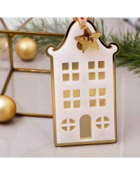 Lucky charm Christmas ornament House Lucky charm Christmas ornament with house made of plexiglass