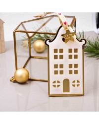 Lucky charm Christmas ornament House Lucky charm Christmas ornament with house made of plexiglass