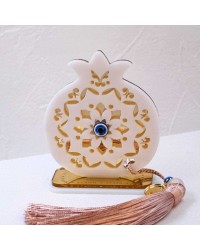 Lucky charm plexiglass pomegranate Handmade tabletop pomegranate lucky charm made of plexiglass