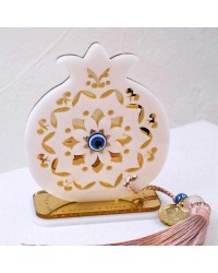 Lucky charm plexiglass pomegranate Handmade tabletop pomegranate lucky charm made of plexiglass