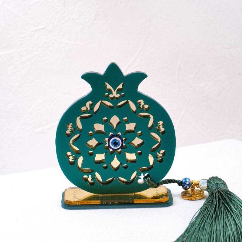 Lucky charm plexiglass pomegranate Handmade tabletop pomegranate lucky charm made of plexiglass