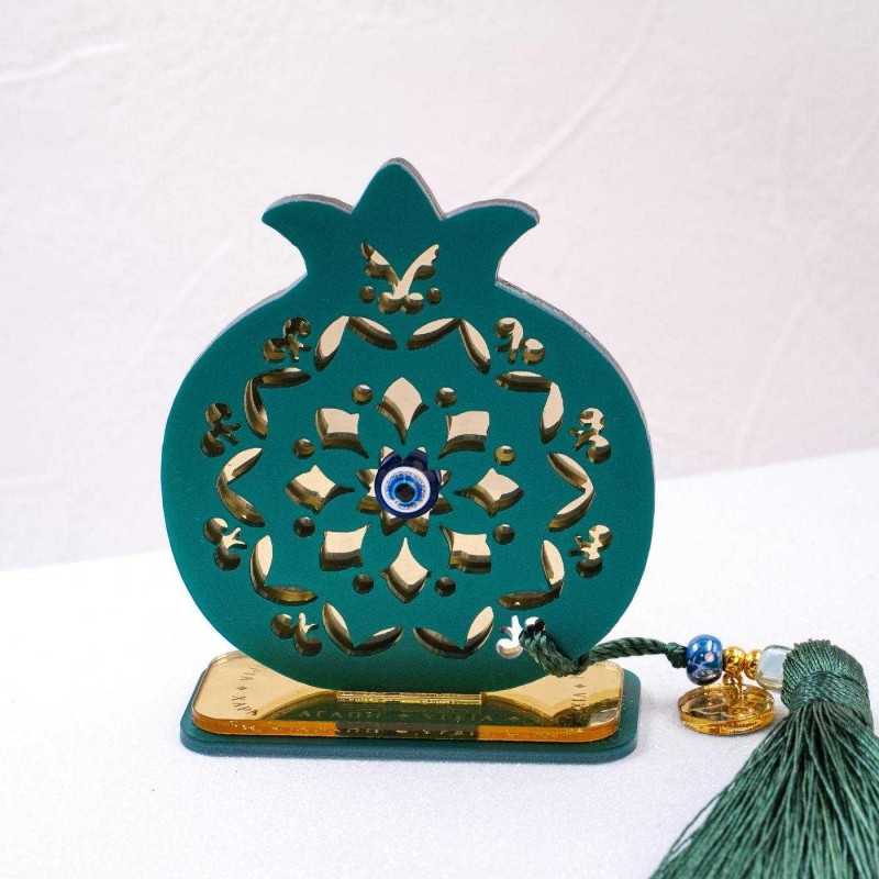 Lucky charm plexiglass pomegranate Handmade tabletop pomegranate lucky charm made of plexiglass
