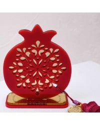 Lucky charm plexiglass pomegranate Handmade tabletop pomegranate lucky charm made of plexiglass