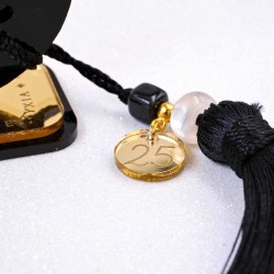 Χειροποίητο επιτραπέζιο γούρι ρόδι από πλέξιγκλας 