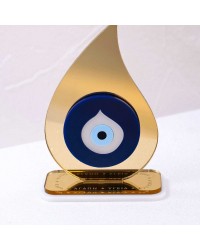 Lucky charm Golden Drop with Evil Eye Handmade tabletop drop lucky charm made of plexiglass