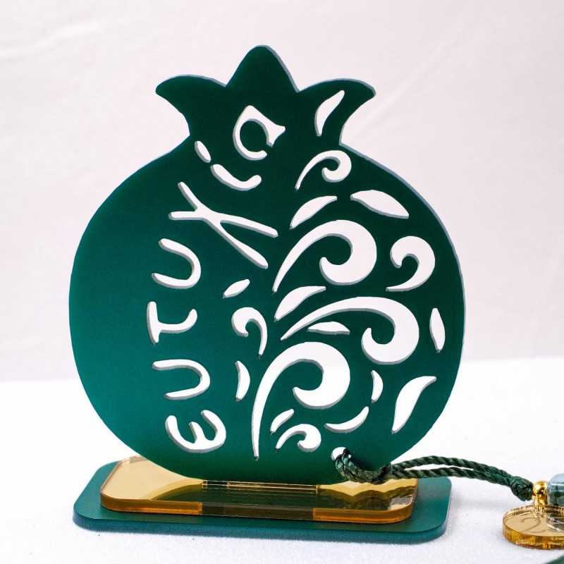 Lucky charm plexiglass pomegranate Handmade tabletop pomegranate lucky charm made of plexiglass