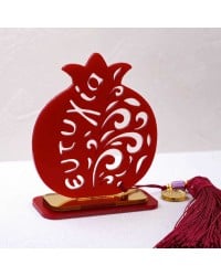 Lucky charm plexiglass pomegranate Handmade tabletop pomegranate lucky charm made of plexiglass