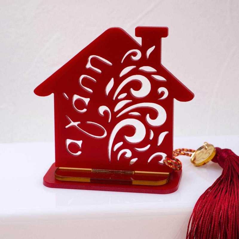 Lucky charm plexiglass house Handmade tabletop house lucky charm made of plexiglass