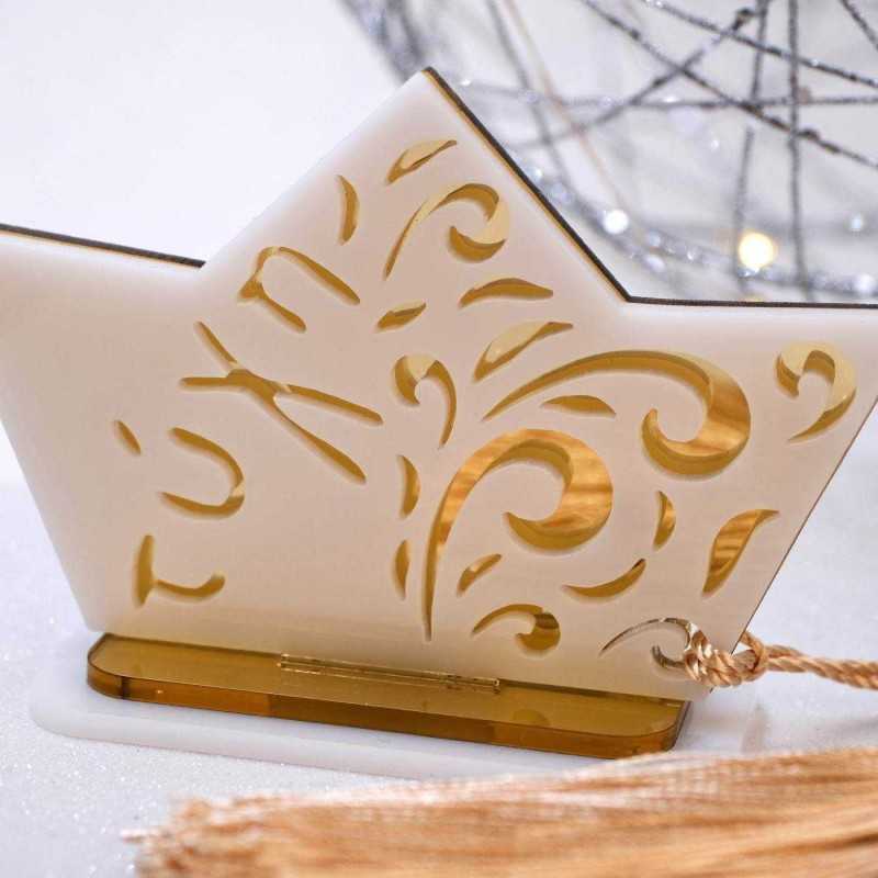 Lucky charm plexiglass boat Handmade tabletop boat lucky charm made of plexiglass
