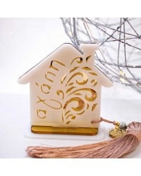 Lucky charm plexiglass house Handmade tabletop house lucky charm made of plexiglass