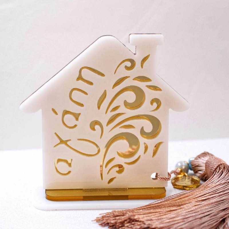 Lucky charm plexiglass house Handmade tabletop house lucky charm made of plexiglass
