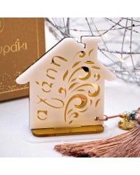 Lucky charm plexiglass house Handmade tabletop house lucky charm made of plexiglass