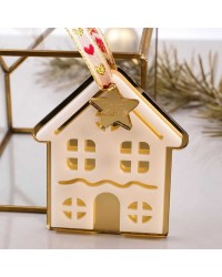 Lucky charm Christmas ornament House Lucky charm Christmas ornament with house made of plexiglass