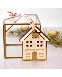 Lucky charm Christmas ornament House Lucky charm Christmas ornament with house made of plexiglass