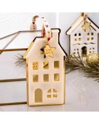 Lucky charm Christmas ornament House Lucky charm Christmas ornament with house made of plexiglass