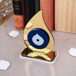Χειροποίητο επιτραπέζιο προσωποποιημένο γούρι Μάτι Σταγόνα με τη δική σου ευχή
