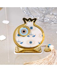 Lucky charm plexiglass Pomegranate with evil eye Handmade tabletop Pomegranate with evil eye lucky charm made of plexiglass