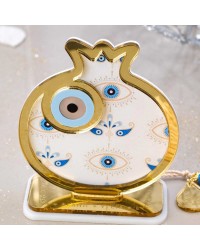 Lucky charm plexiglass Pomegranate with evil eye Handmade tabletop Pomegranate with evil eye lucky charm made of plexiglass