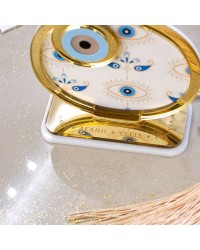 Lucky charm plexiglass Pomegranate with evil eye Handmade tabletop Pomegranate with evil eye lucky charm made of plexiglass