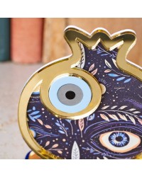 Lucky charm plexiglass Pomegranate with evil eye Handmade tabletop Pomegranate with evil eye lucky charm made of plexiglass