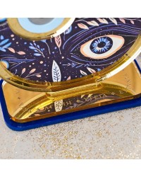 Lucky charm plexiglass Pomegranate with evil eye Handmade tabletop Pomegranate with evil eye lucky charm made of plexiglass