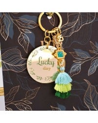 Lucky Day Keychain Handmade lucky key-chain made of plexiglass and gold-plated parts