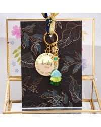 Lucky Day Keychain Handmade lucky key-chain made of plexiglass and gold-plated parts