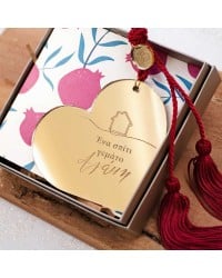 Handmade heart Lucky Charm in a gift Box Handmade hanging lucky charm with plexiglass heart