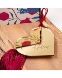 Handmade heart Lucky Charm in a gift Box Handmade hanging lucky charm with plexiglass heart