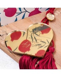 Handmade heart Lucky Charm in a gift Box Handmade hanging lucky charm with plexiglass heart