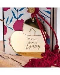 Handmade heart Lucky Charm in a gift Box Handmade hanging lucky charm with plexiglass heart