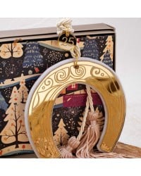 Handmade Horseshoe Lucky Charm in a gift Box Handmade hanging lucky charm with plexiglass Horseshoe